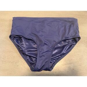 blue LANDS END  swimsuit bikini bottom size 14